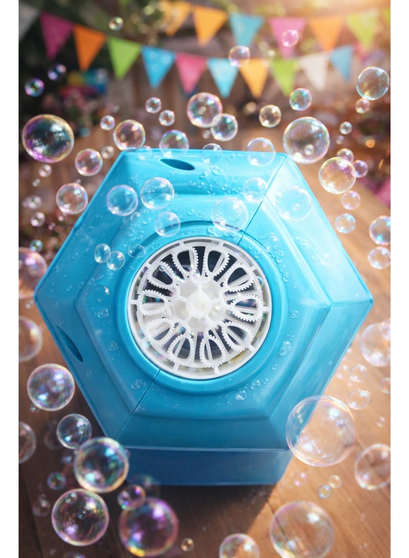 F.A.M.S Kids Bubble Machine with Music & Lights – Outdoor Bubble Maker Toy with Stable Stand, 150ml Bubble Solution Included - Image 5